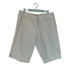 J. Jill Khaki Womens Bermuda Stretch Shorts Size 8